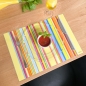 Preview: 4 Tischsets Platzsets abwaschbar Stripes sortiert von ARTIPICS - Kunststoff 42x30 cm